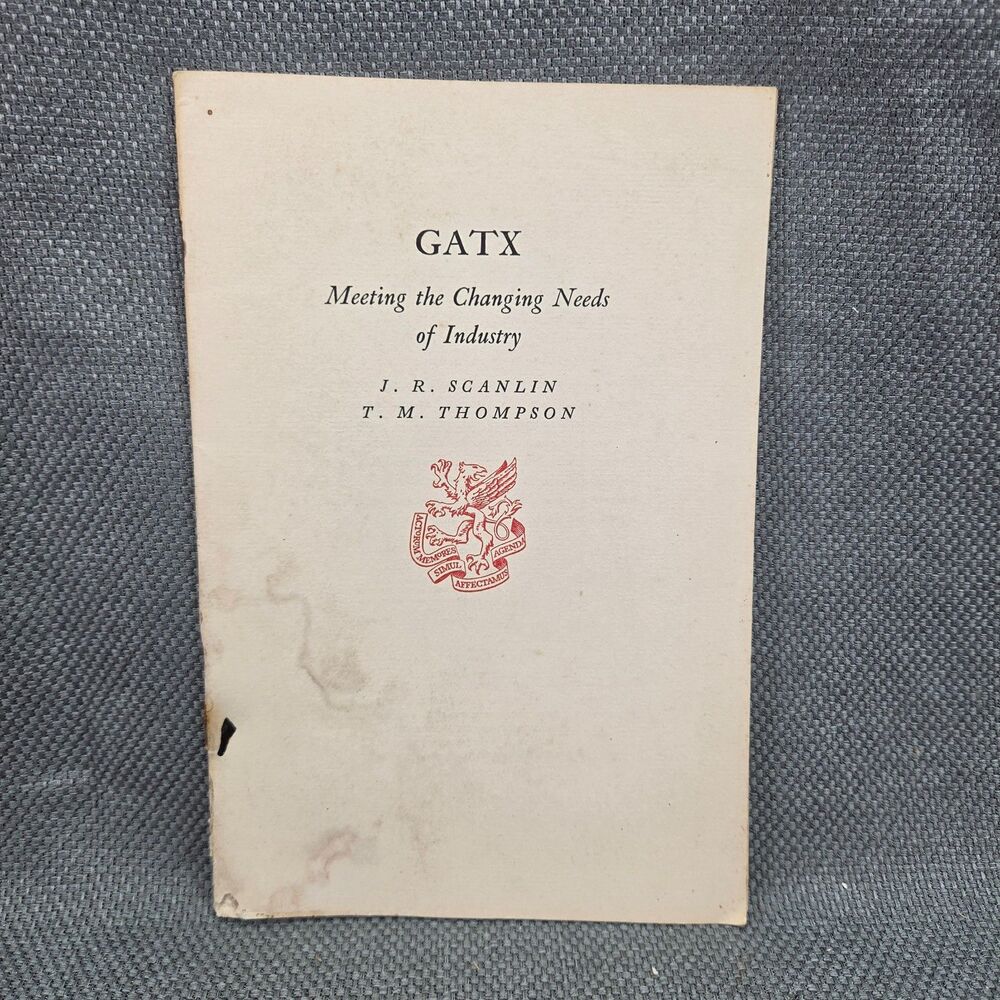 Vintage Newcomen Society Booklet GATX General American Transportation Corp 1969